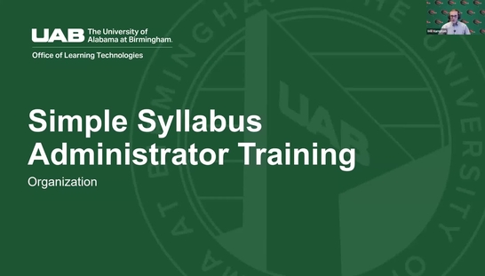 Simple Syllabus Orientation for Administrators 