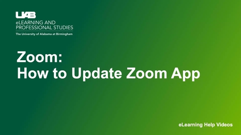 Thumbnail for entry Zoom: How to update Zoom App