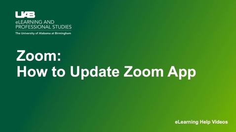 Thumbnail for Zoom: How to update Zoom App
