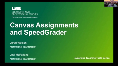 Thumbnail for Canvas Assignments and Speedgrader
