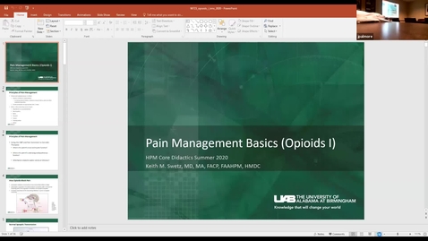 Thumbnail for Palliative Medicine Didactics - Opioids 1, Dr. Keith Swetz