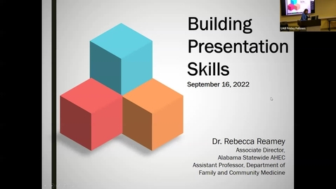 Thumbnail for entry &quot;Presentation Skills&quot; presented by Becky Reamey, PhD
