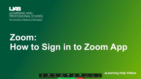 Thumbnail for entry Zoom: How to Sign in to Zoom App
