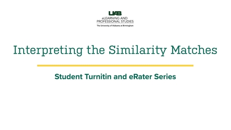 Thumbnail for entry Interpreting the Similarity Matches