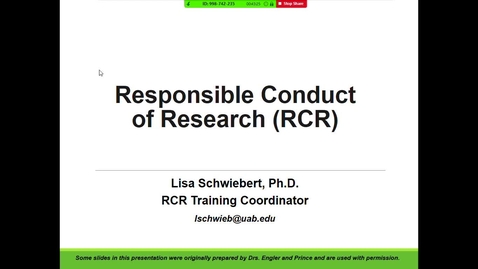Thumbnail for Responsible Conduct of Research/Ethics of Genetic Studies