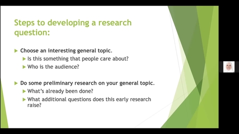 Thumbnail for Developing Your Research Question