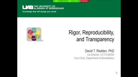 Thumbnail for Rigor, Reproducibility &amp; Transparency