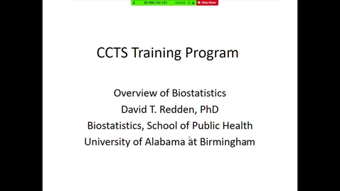Thumbnail for Biostatistics I