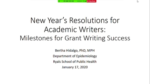 Thumbnail for entry Milestones for Grant Writing Success