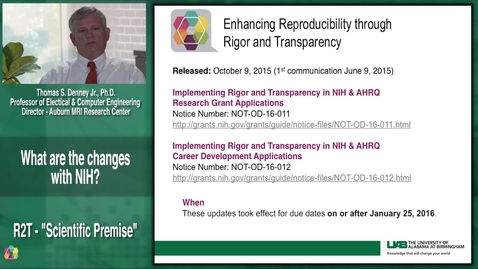 Thumbnail for Scientific Premise - Rigor, Reproducibility &amp; Transparency (R2T )
