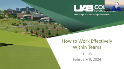 Thumbnail for CCTS TIERS: How To Work Effectively Within Teams