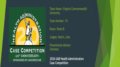 Thumbnail for Team 10 - Virginia Commonwealth University