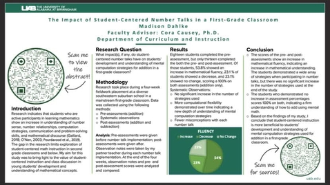 Thumbnail for entry Madison Dahlke - Research Poster Presentation