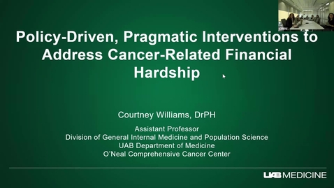 Thumbnail for &quot;Policy-related Analysis&quot; presented by Courtney Williams, DrPH