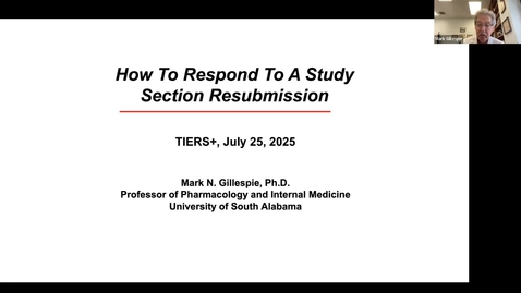 Thumbnail for TIERS+  | How To Respond To A Study Section Resubmission