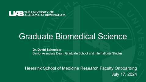 Thumbnail for Graduate Biomedical Science
