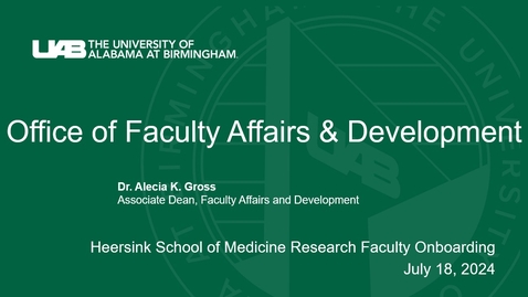 Thumbnail for Office of Faculty Affairs &amp; Development