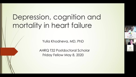 Thumbnail for entry Depression, Cognition &amp; Mortality in Heart Failure