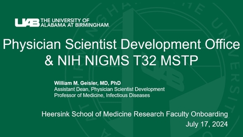 Thumbnail for Physician Scientist Development Office
