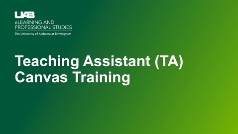 Thumbnail for Canvas TA Training