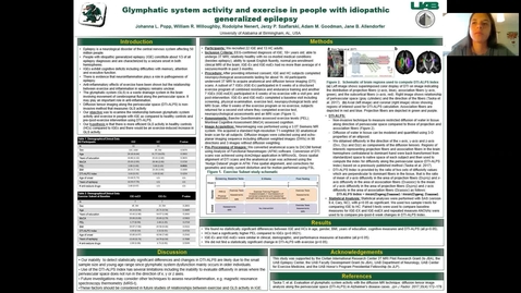 Thumbnail for entry Glymphatic system activity and exercise in people with idiopathic generalized epilepsy