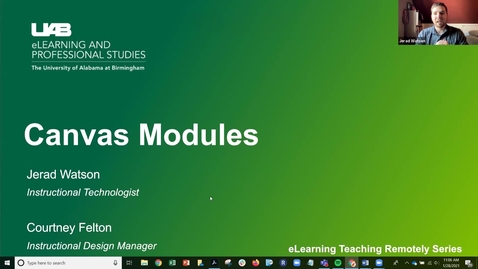 Thumbnail for Canvas Modules Webinar