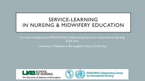 Thumbnail for SERVICE-LEARNING IN NURSING &amp; MIDWIFERY EDUCATION