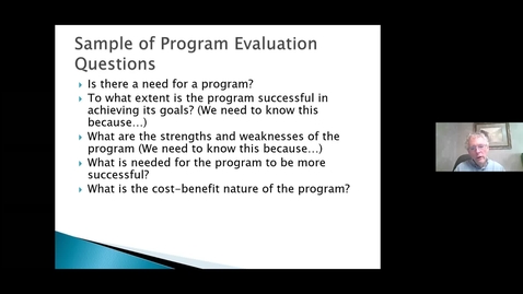 Thumbnail for entry Program Evaluation