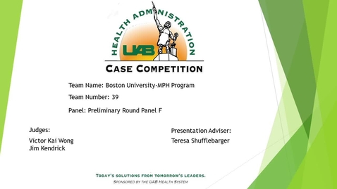 Thumbnail for entry Panel F Team 39 Boston University-MPH Program