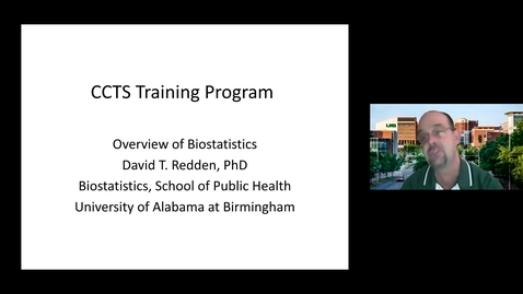 Thumbnail for entry Overview of Biostatistics