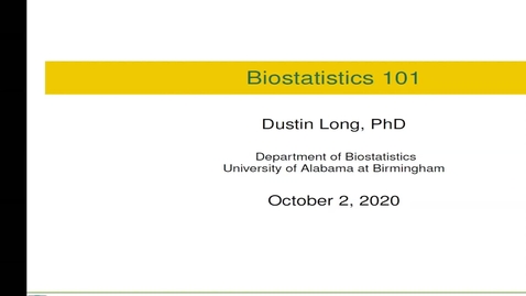 Thumbnail for Biostatistics 101