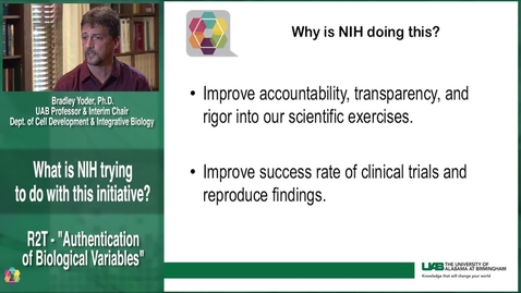 Thumbnail for Authentication - Rigor, Reproducibility &amp; Transparency (R2T )