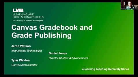 Thumbnail for Canvas Gradebook and Grade Publishing Webinar