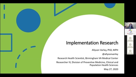 Thumbnail for entry Implementation Science &amp; AI/Machine Learning