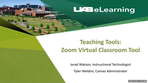 Thumbnail for entry Teaching Tools: Zoom Virtual Classroom Tool