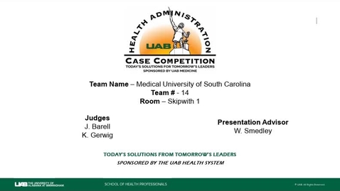 Thumbnail for Team 14- Medical University of South Carolina