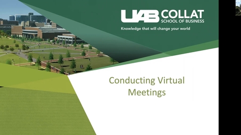 Thumbnail for entry Conducting Virtual Meetings