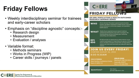 Thumbnail for Friday Fellows Orientation Fall 2022-2023