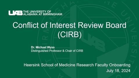 Thumbnail for Conflict of Interest Review Board