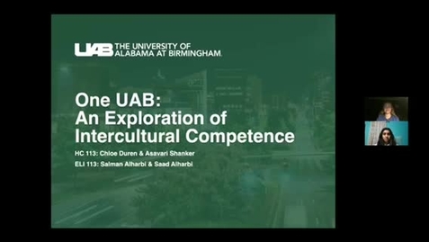Thumbnail for entry One UAB: An Exploration of Intercultural Competence