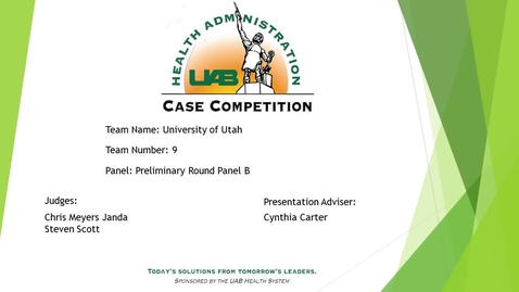 Thumbnail for entry Panel B Team 9 University of Utah