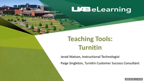 Thumbnail for entry Teaching Tools: Turnitin