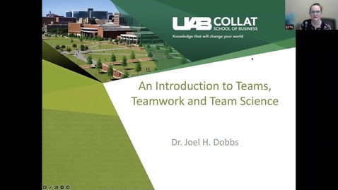 Thumbnail for entry Introduction to Team Science presented by Joel Dobbs, PharmD