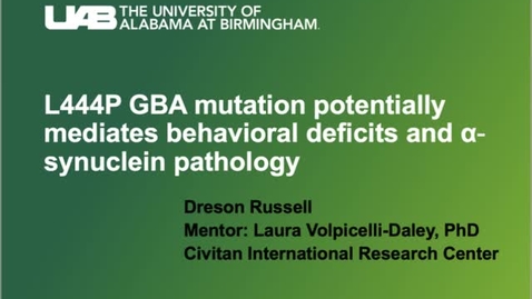 Thumbnail for L444P GBA mutation potentially mediates behavioral deficits and α-synuclein pathology 