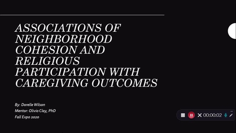Thumbnail for Associations of Neighborhood Cohesion and Religious Participation with Caregiving Outcomes