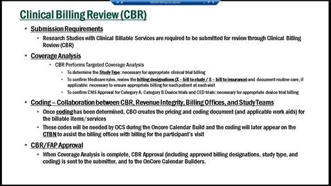 Thumbnail for CBR-OCS-Study Teams: Working Together to Improve Research Billing