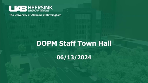 Thumbnail for June 13, 2024 - DOPM Town Hall