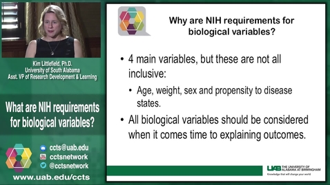 Thumbnail for entry Biological Variables - Rigor, Reproducibility &amp; Transparency (R2T )