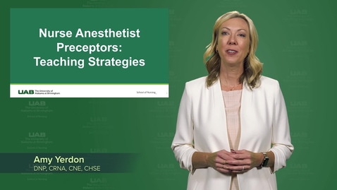Thumbnail for Nurse Anesthetist Preceptors: Teaching Strategies