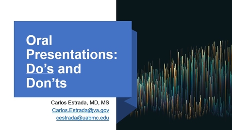 Thumbnail for &quot;How to Do an Oral Presentation: Do’s and Don’ts&quot; by Dr. Carlos Estrada